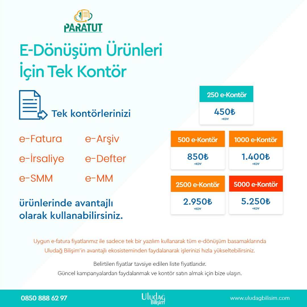 e-Dönüşüm Fiyat Listesi 2023