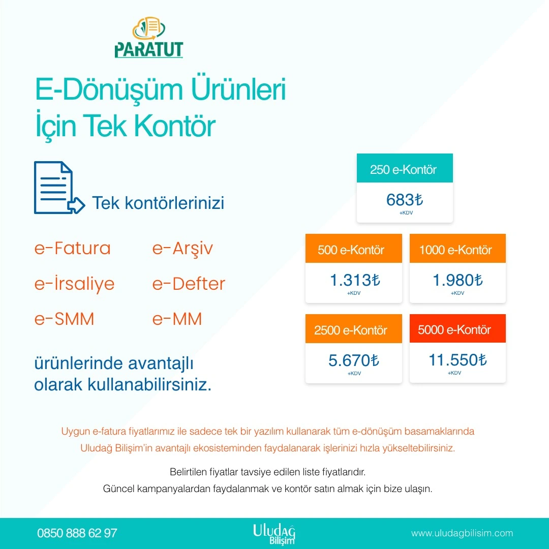 e-Dönüşüm Fiyat Listesi 2023